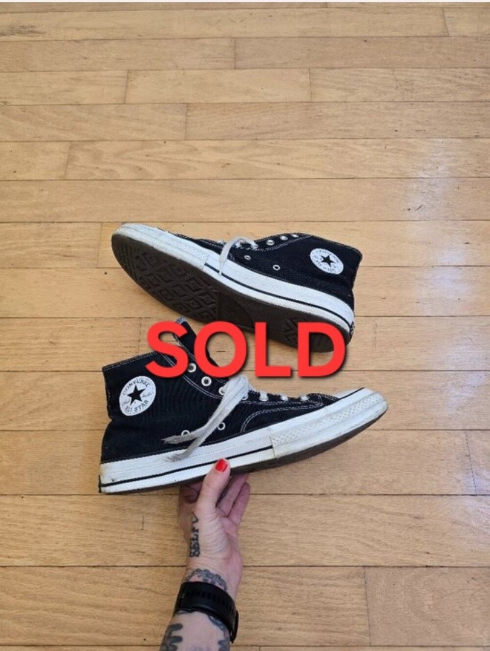 Converse Chuck 70 Heritage Edition Black Grunge High Top Sneakers | MENS 8